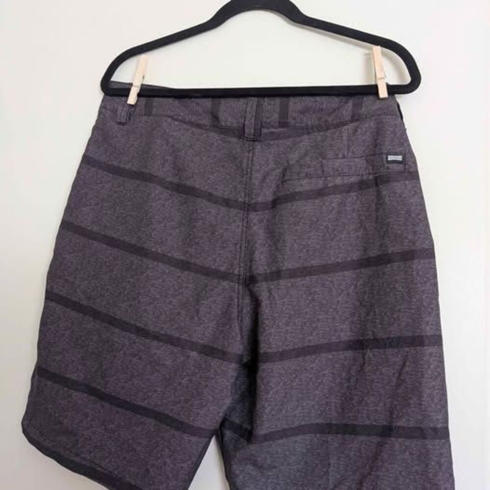Free World Men's Hybrid Board Shorts Swim Trunks Grey Black Heather Size 34 - Picture 2 of 2